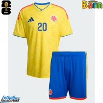 Colombia Juan Fernando Quintero #20 Hjemmedraktsett Barn VM 2026 Kortermet (+ Korte bukser)